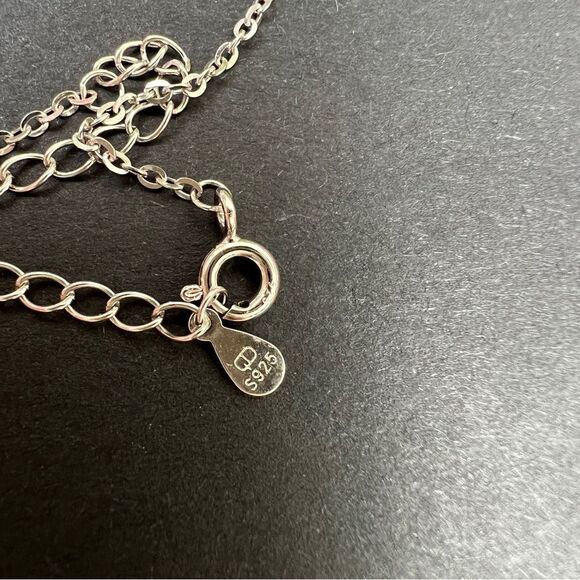 Upcycled Custom 925 Silver Necklace Flash O Chain w/ Christian Dior Charm - Picture 4 of 8